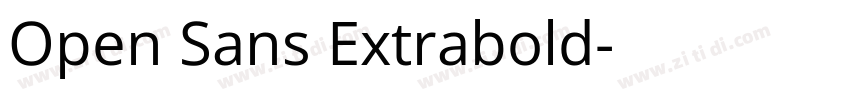 Open Sans Extrabold字体转换